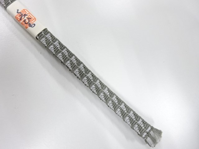  未使用品　正絹　帯留め用　手組三分紐